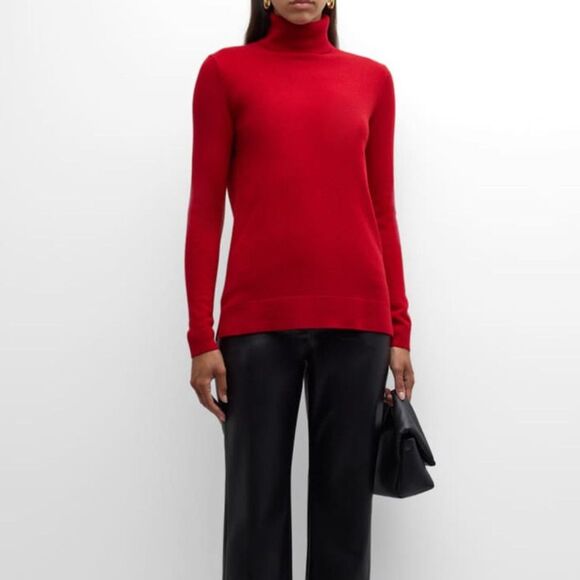 Neiman Marcus Sweaters - Neiman Marcus 100% Cashmere Turtleneck Sweater • Red • Size M • Luxe Cozy